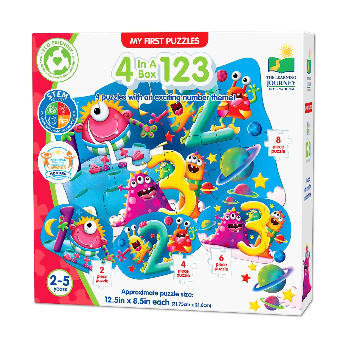 My First Puzzles Space Numbers 4-Pack Jigsaw Set 1