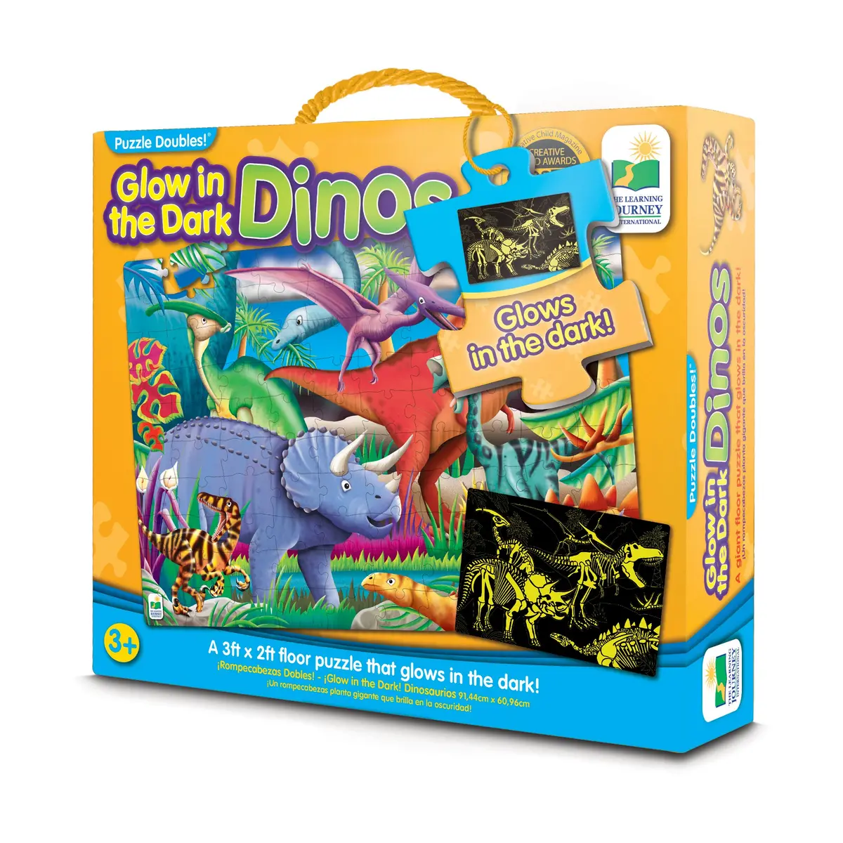 Puzzle Doubles! Glow In The Dark Dinos Jigsaw - 100 Pc 1