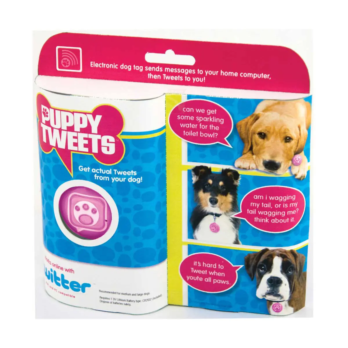 Puppy Tweets: Pink Interactive Dog Tag 1