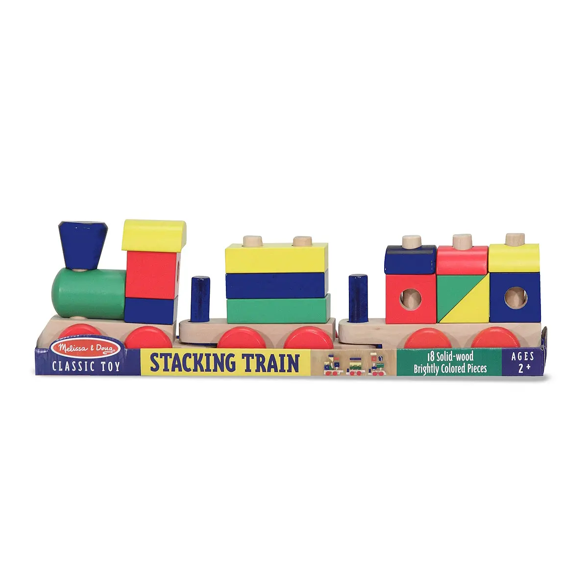 Colorful Wood Block Stacking Train Set 1
