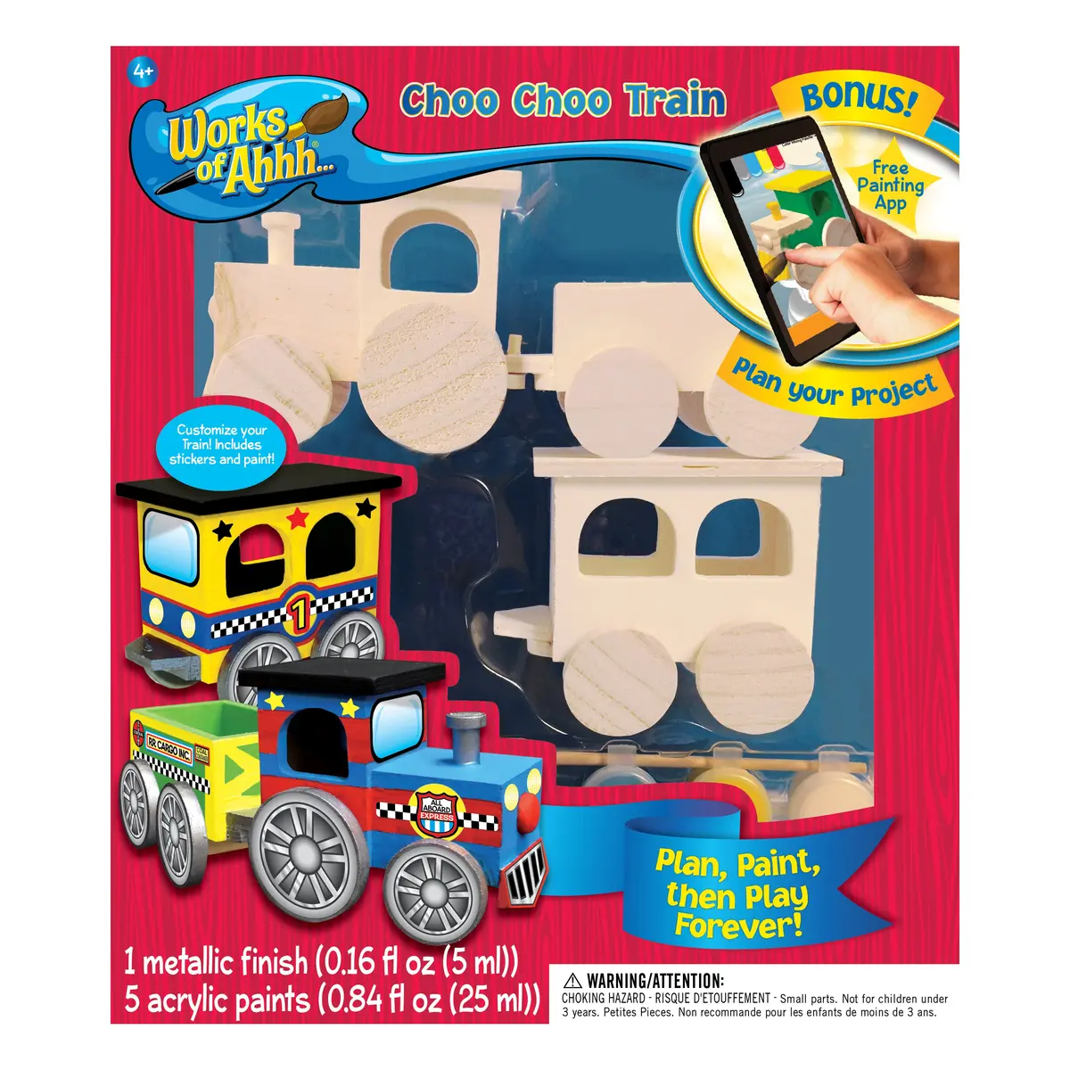 Works Of Ahhh Choo Choo Train Wood Painting Kit 1