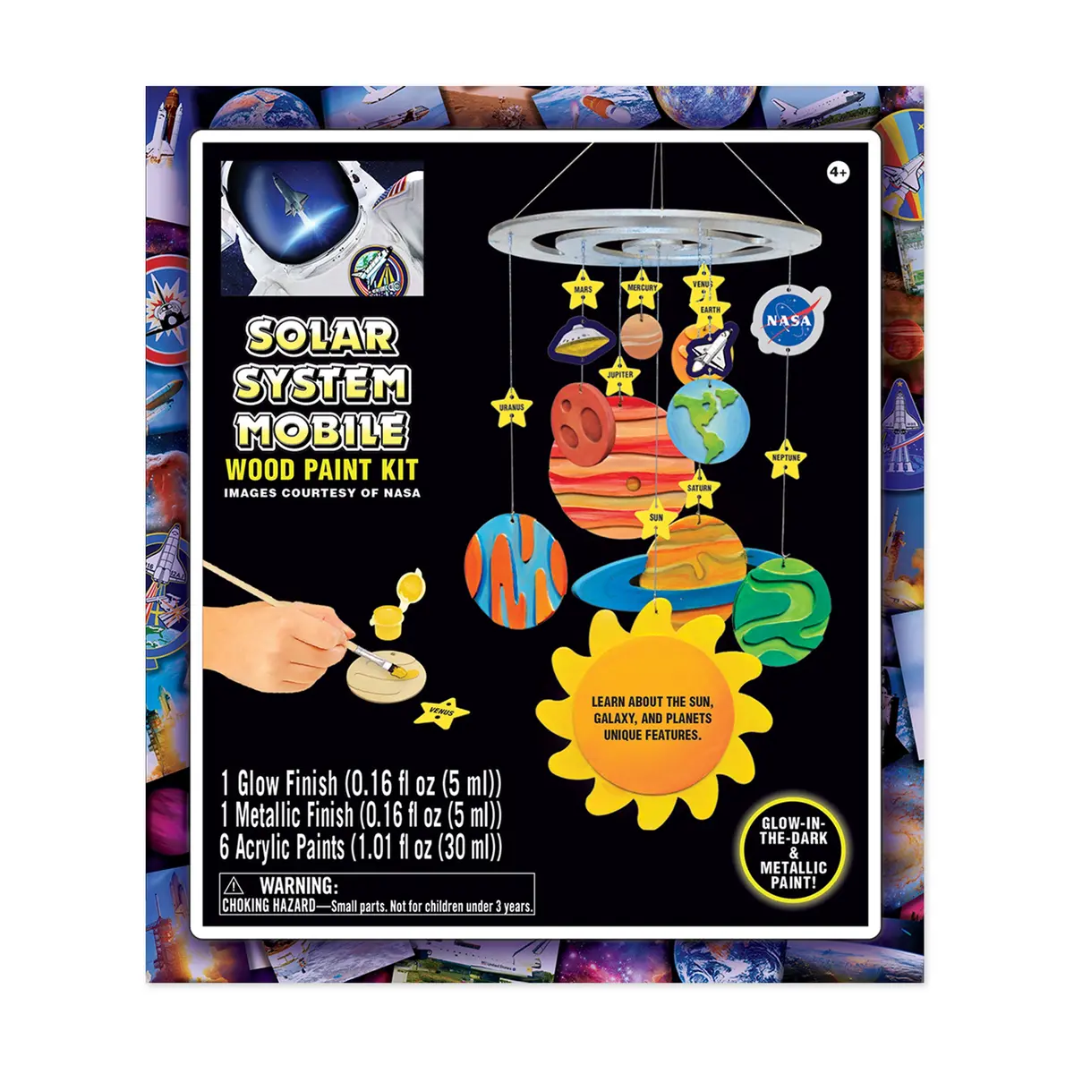 Works Of Ahhh... Nasa Solar System Mobile Wood Paint Kit 1