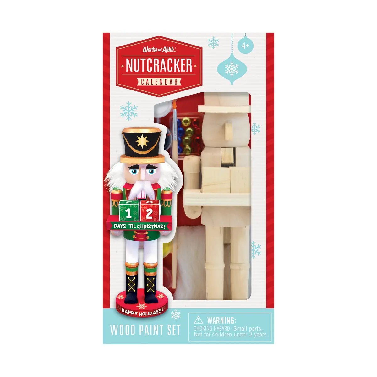 Works Of Ahhh Nutcracker Calendar Wood Paint Set - Holiday Craft Kit 1
