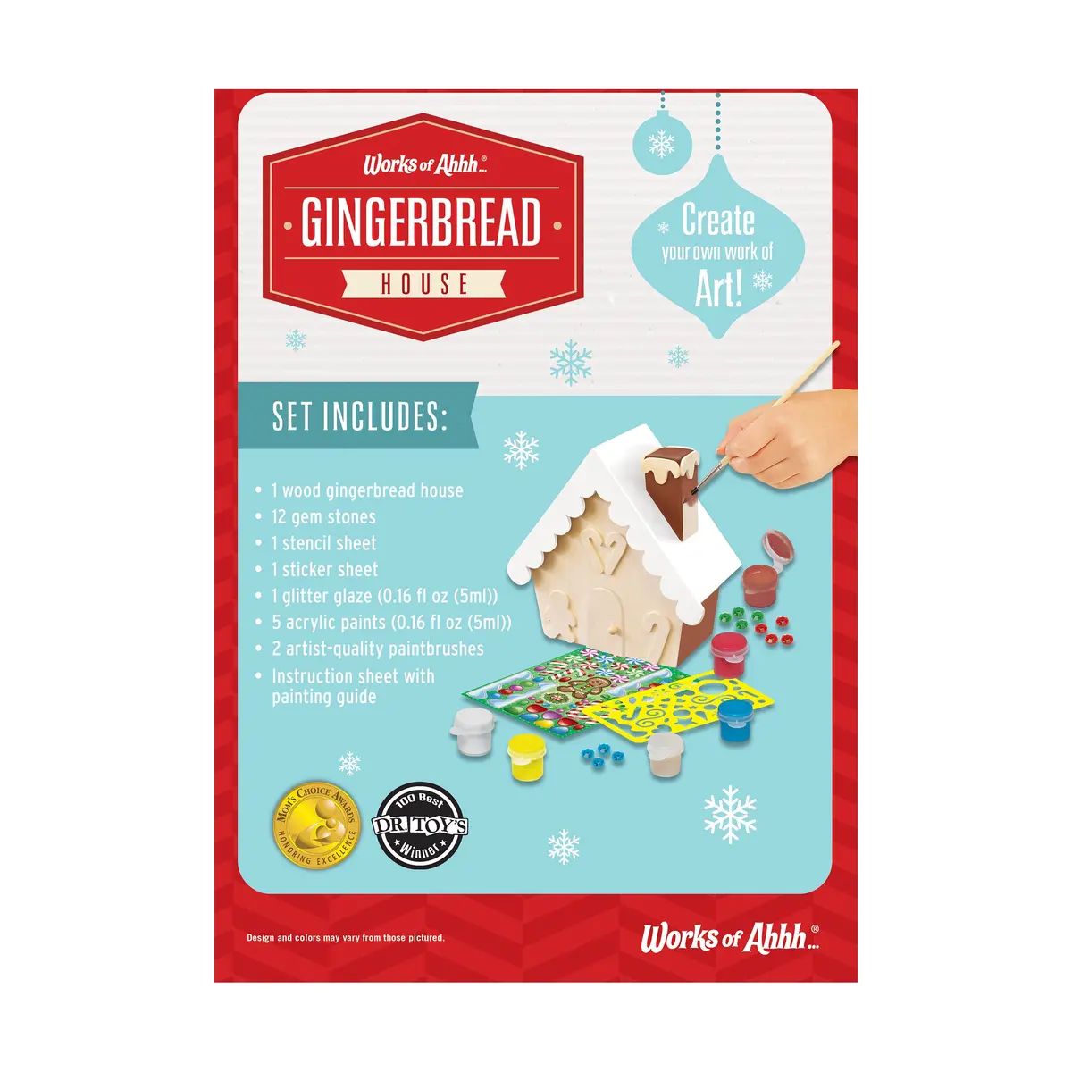 Works Of Ahhh Gingerbread House Wood Painting Craft Kit 2