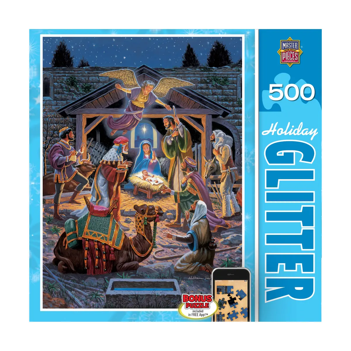 Holiday Glitter Puzzle - Holy Night: 500 Pcs 1