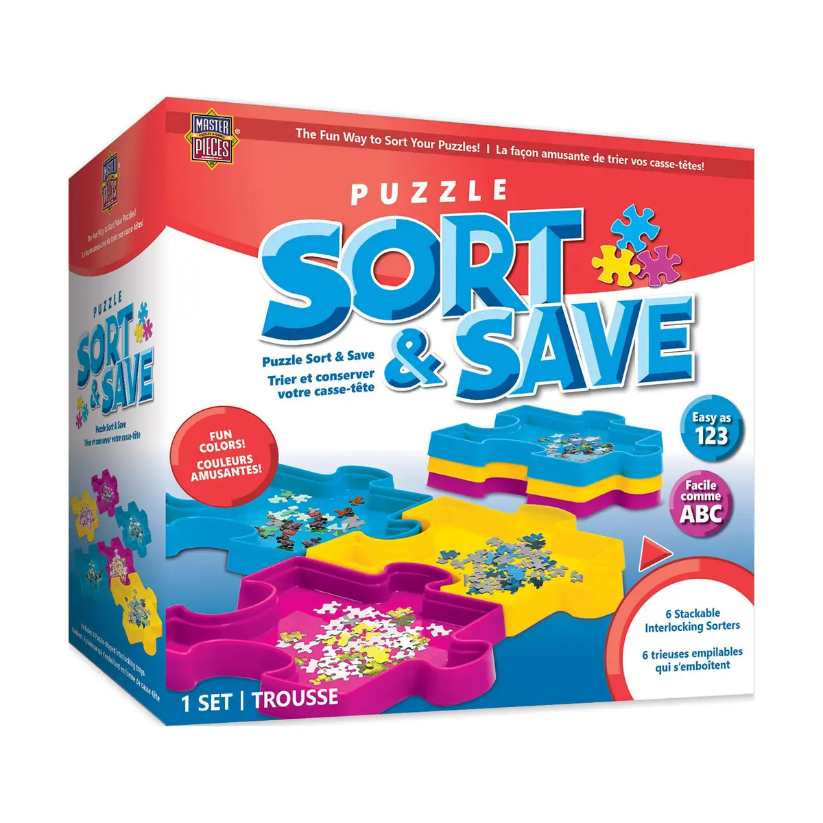 Puzzle Sort & Save Colorful Organizing Trays 1