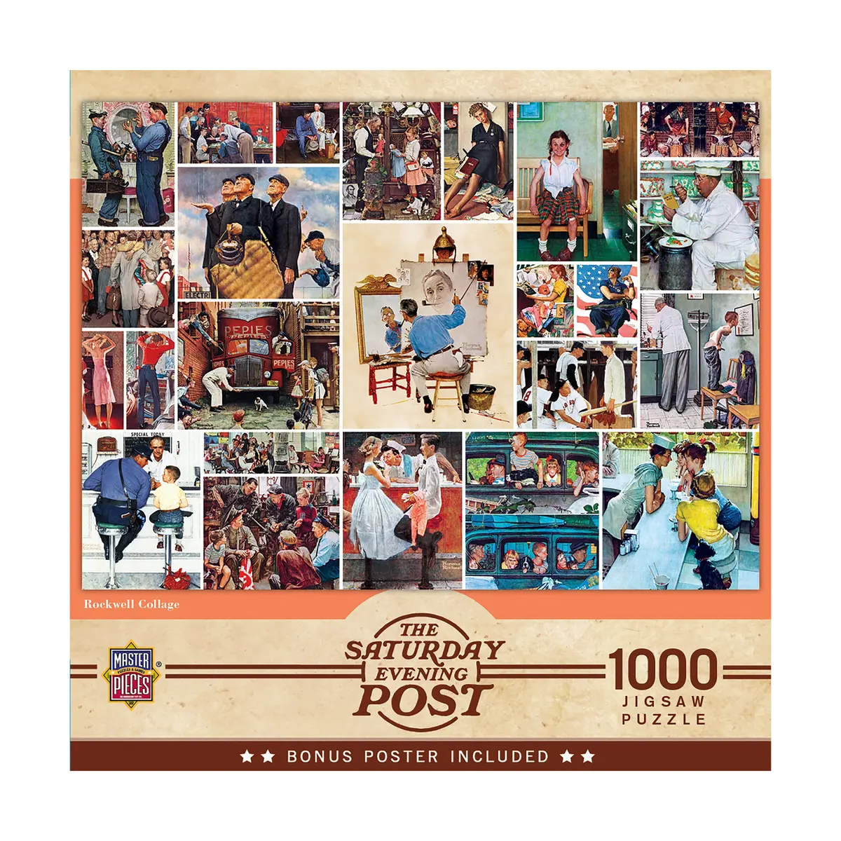 The Saturday Evening Post Norman Rockwell Collage Puzzle - 1000 Pc 1