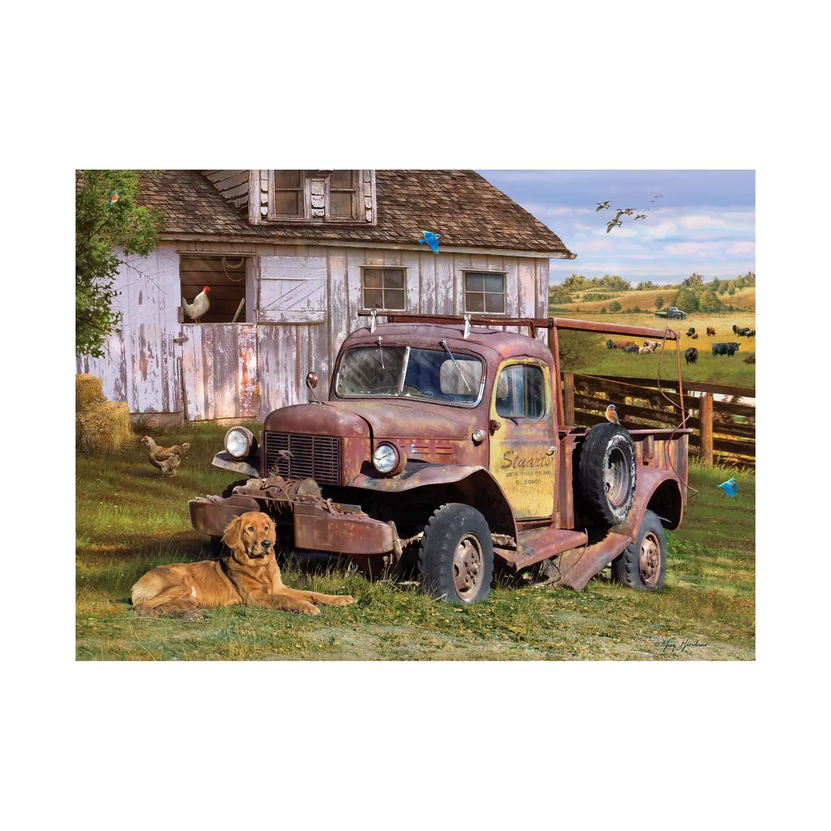 Greg Giordano Summer Farm Truck Jigsaw Puzzle - 1000 Pc 1