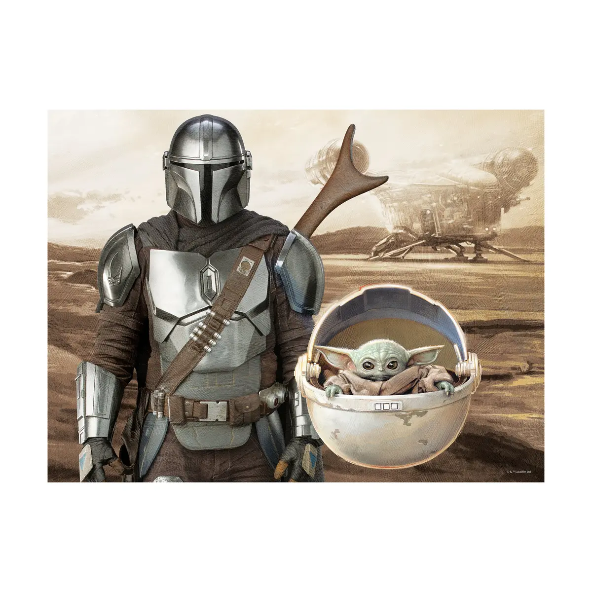 Star Wars The Mandalorian & Grogu 3D Lenticular Puzzle - 500 Pc 1