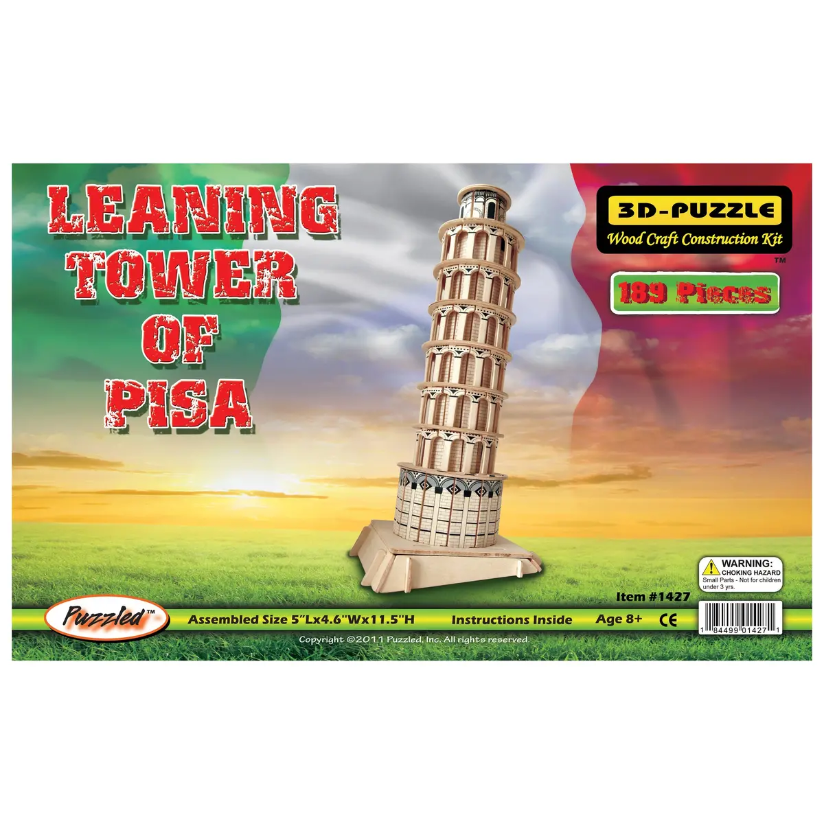 Leaning Tower Of Pisa 3D Wooden Puzzle Model 1