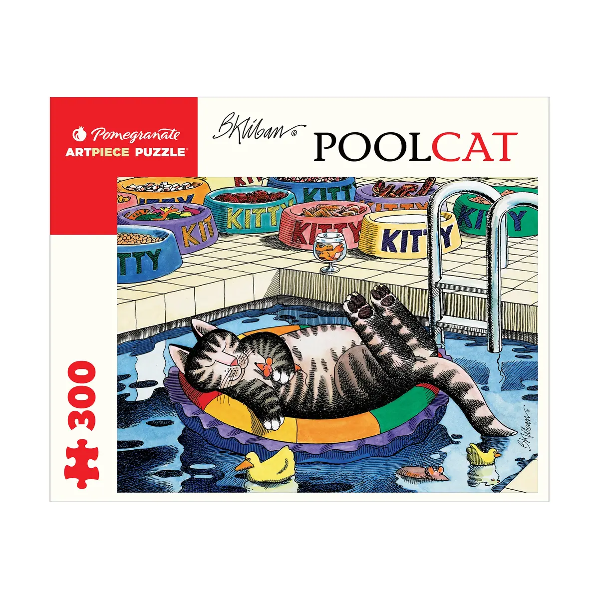 B. Kliban Pool Cat Theme Jigsaw Puzzle - 300 Pc 1