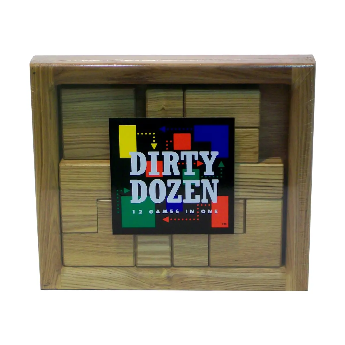 Handcrafted Oak Dirty Dozen Brain Teaser Puzzle - 12 Pc 1