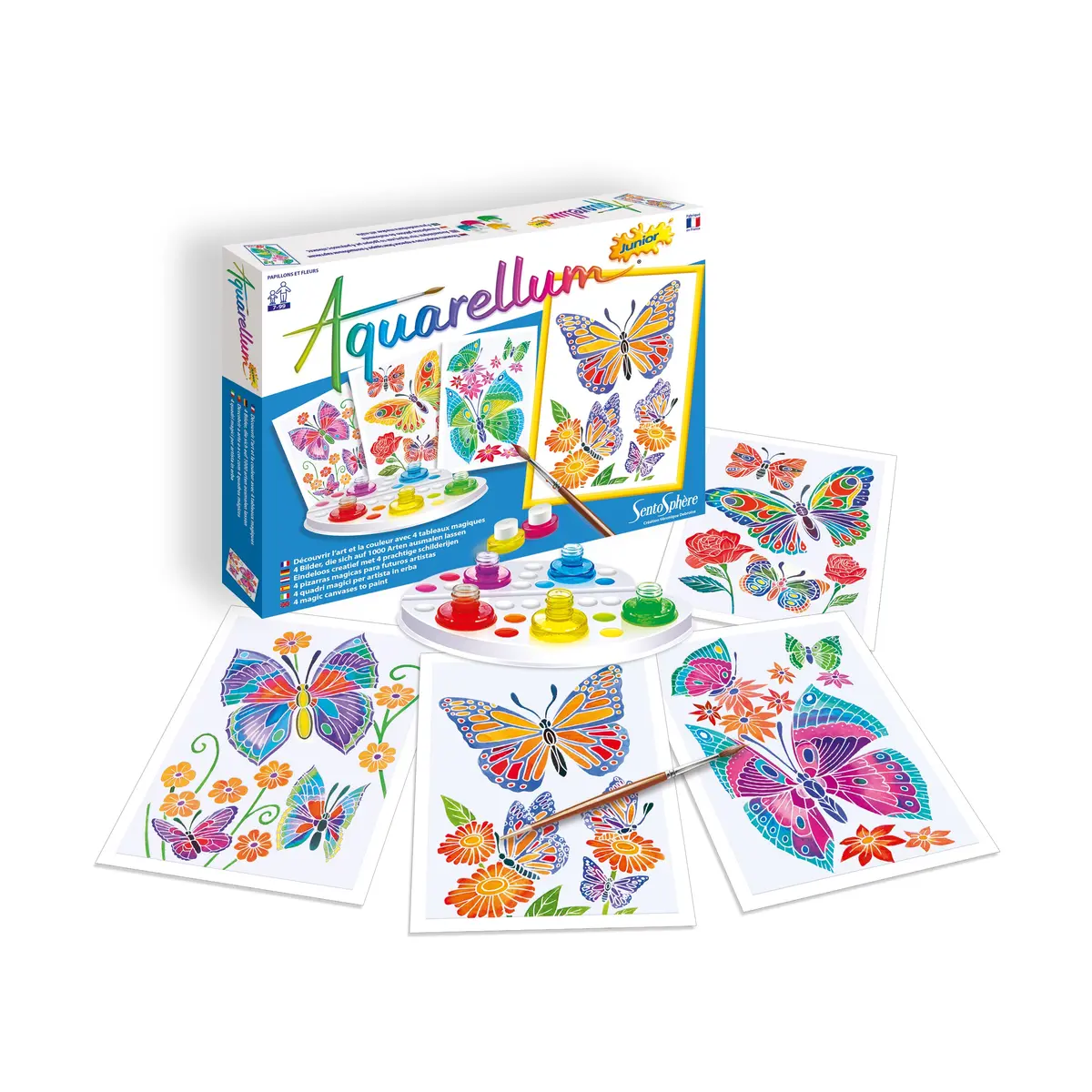 Aquarellum Junior Butterflies & Flowers Watercolor Craft Kit 1