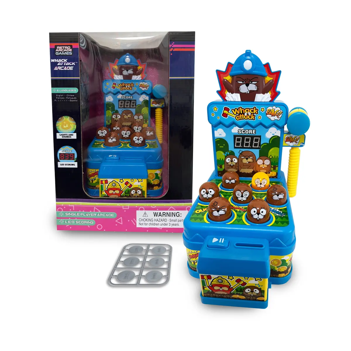 Whack Attack - Led Light Show And Dueling Mole Arcade Game 1