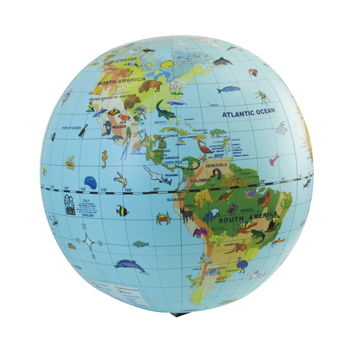 Animal Quest Inflatable Globe - Educational Geography Game 1