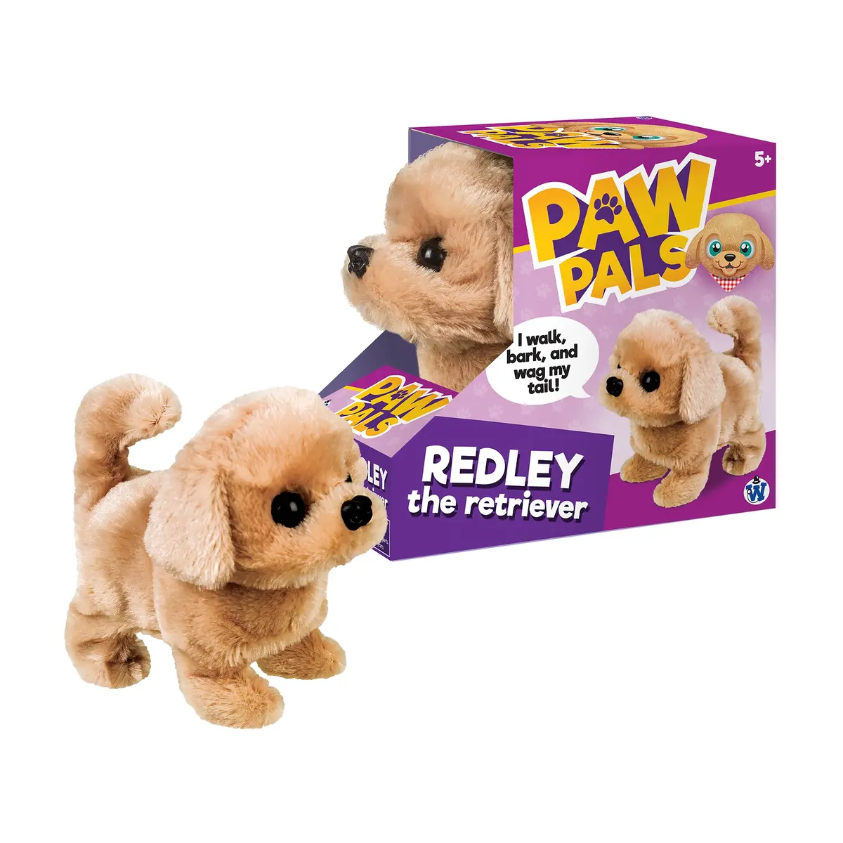 Paw Pals 6 Inch Interactive Redley The Retriever Plush Toy 1