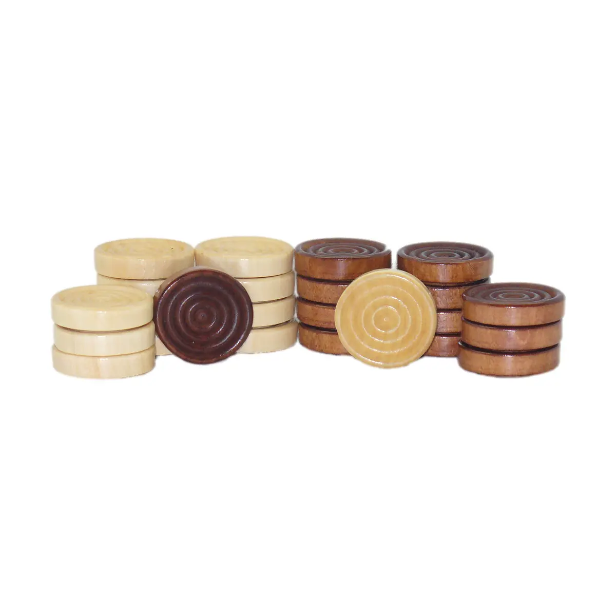 Royal Rumble 24-Set Stackable Wood Grooved Checkers, 1.5 Inch 1