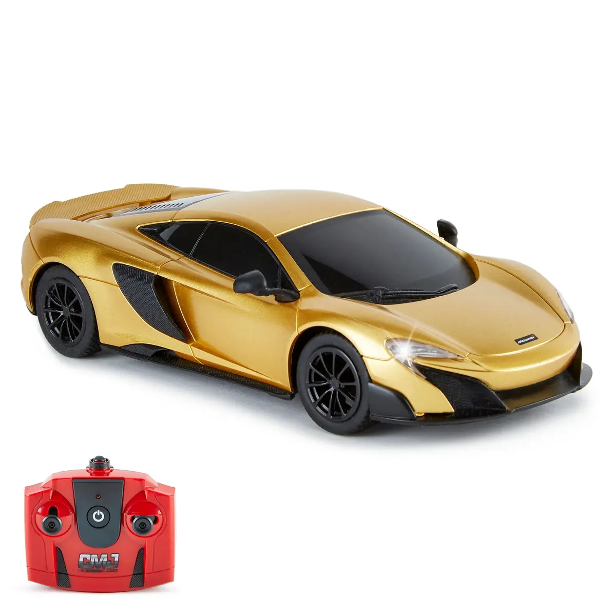 Cmj Rc Cars: Mclaren 675Lt - Gold - 1:24 Scale, 2.4Ghz, Remote Control Sports Car With Led Headlights 1