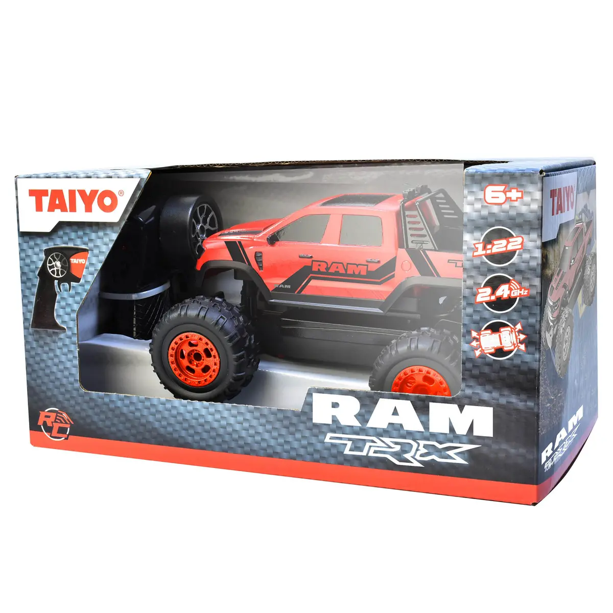 Taiyo 1:22 Scale Radio Control Ram Trx Pickup Truck - Robust Red 1