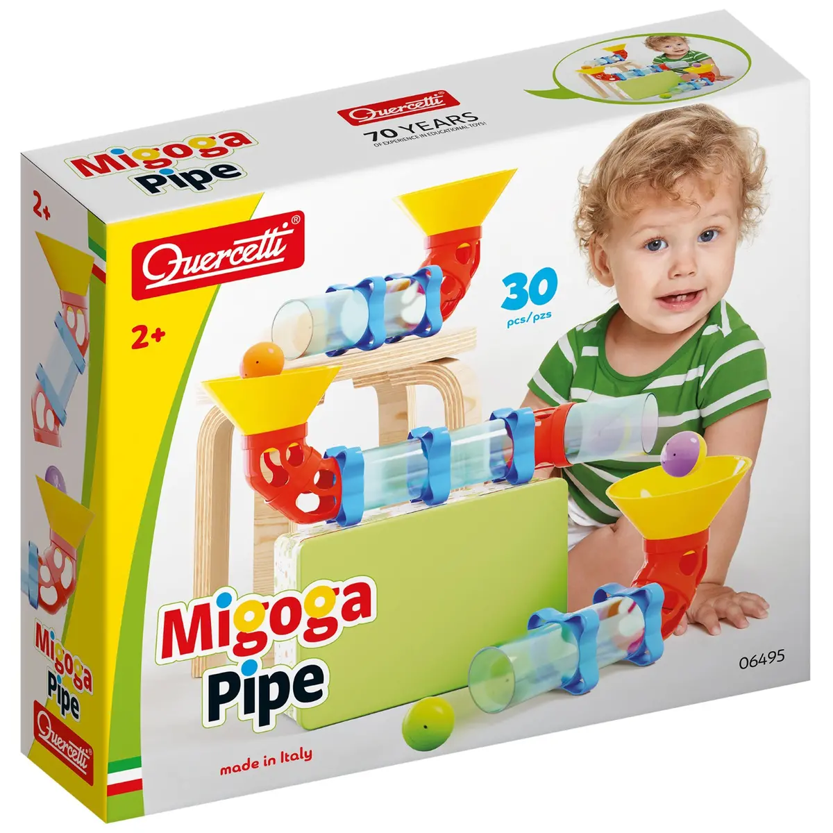 Quercetti Migoga Marble Run - 30-Piece Colorful Pipe Adventure 1