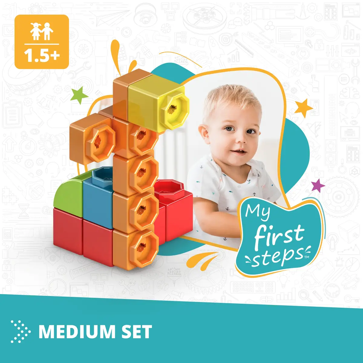 Engino Qboidz Baby - My First Steps 44Pc Toddler Building Set 2