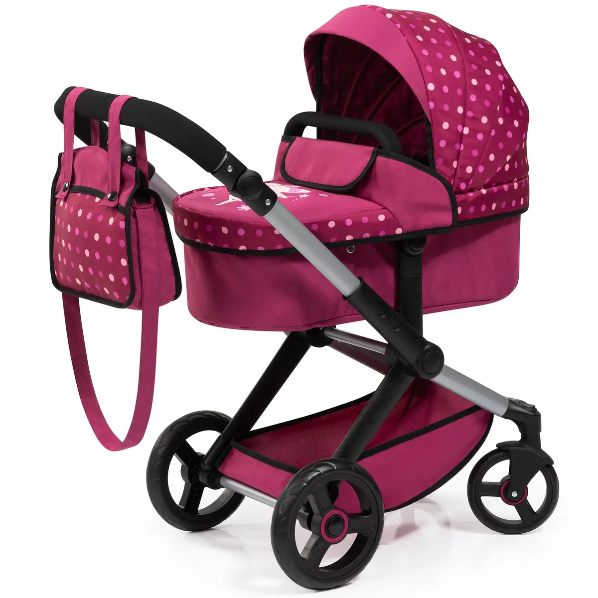 Bayer Design Doll Pram Xeo - Convertible Pushchair & Stroller, Stars Design, For 18" Dolls 1