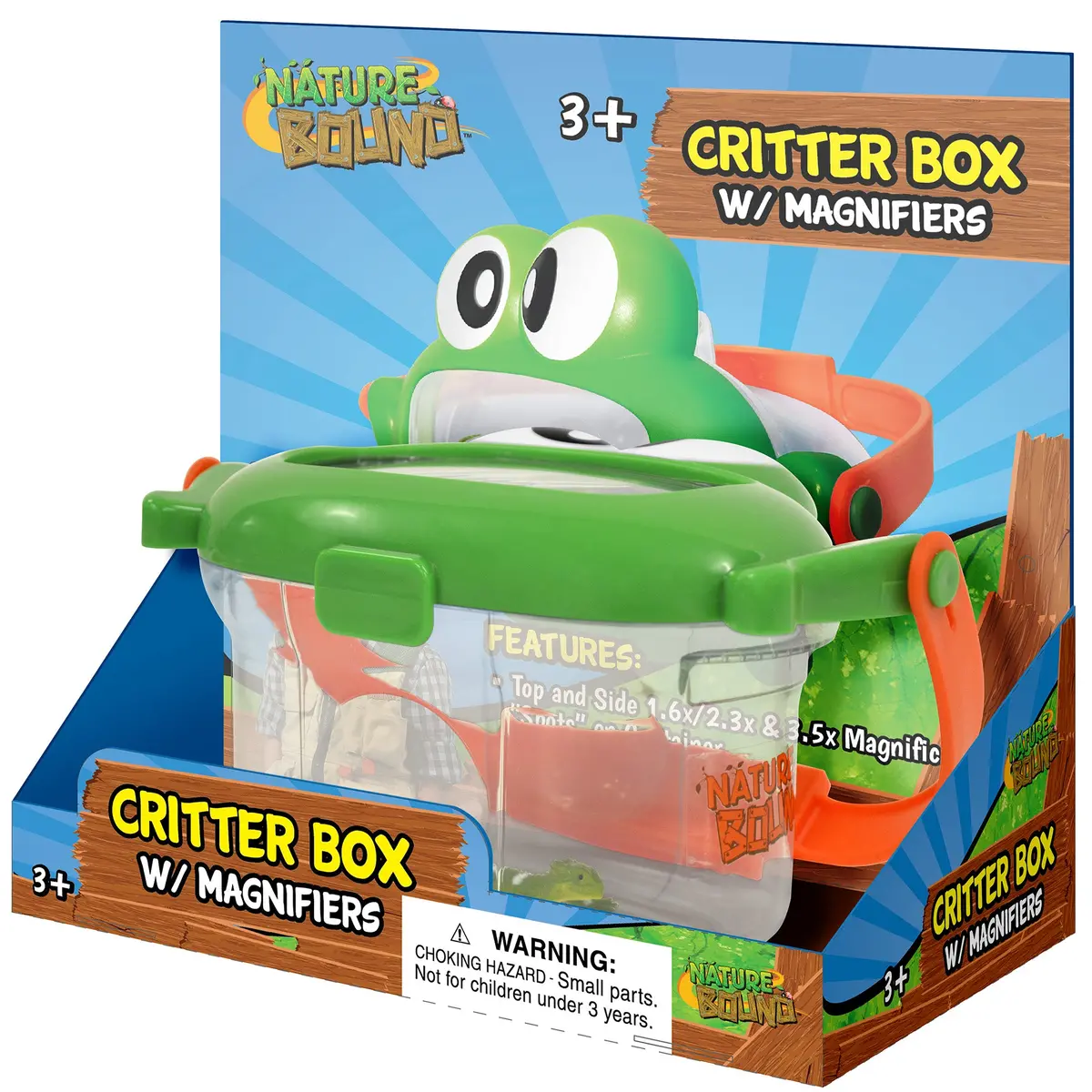 Nature Bound Critter Box Frog Lid Insect Catcher With Magnified Windows For Kids 3+ 2