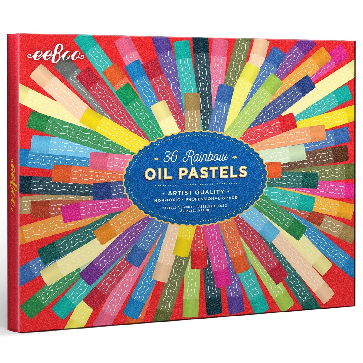 Eeboo Artist Collection Vibrant Oil Pastels Set - Rainbow 36 Colors 1