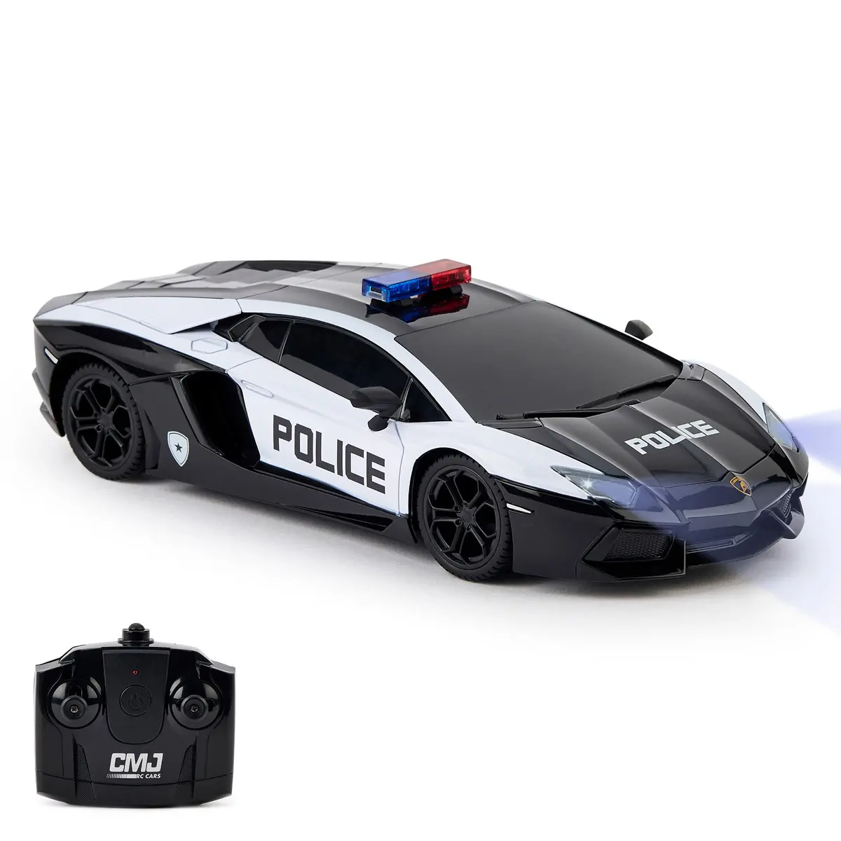 Cmj Rc Cars - Lamborghini Aventador Police Car - 1:24 Scale, 2.4Ghz, Led Headlights 1
