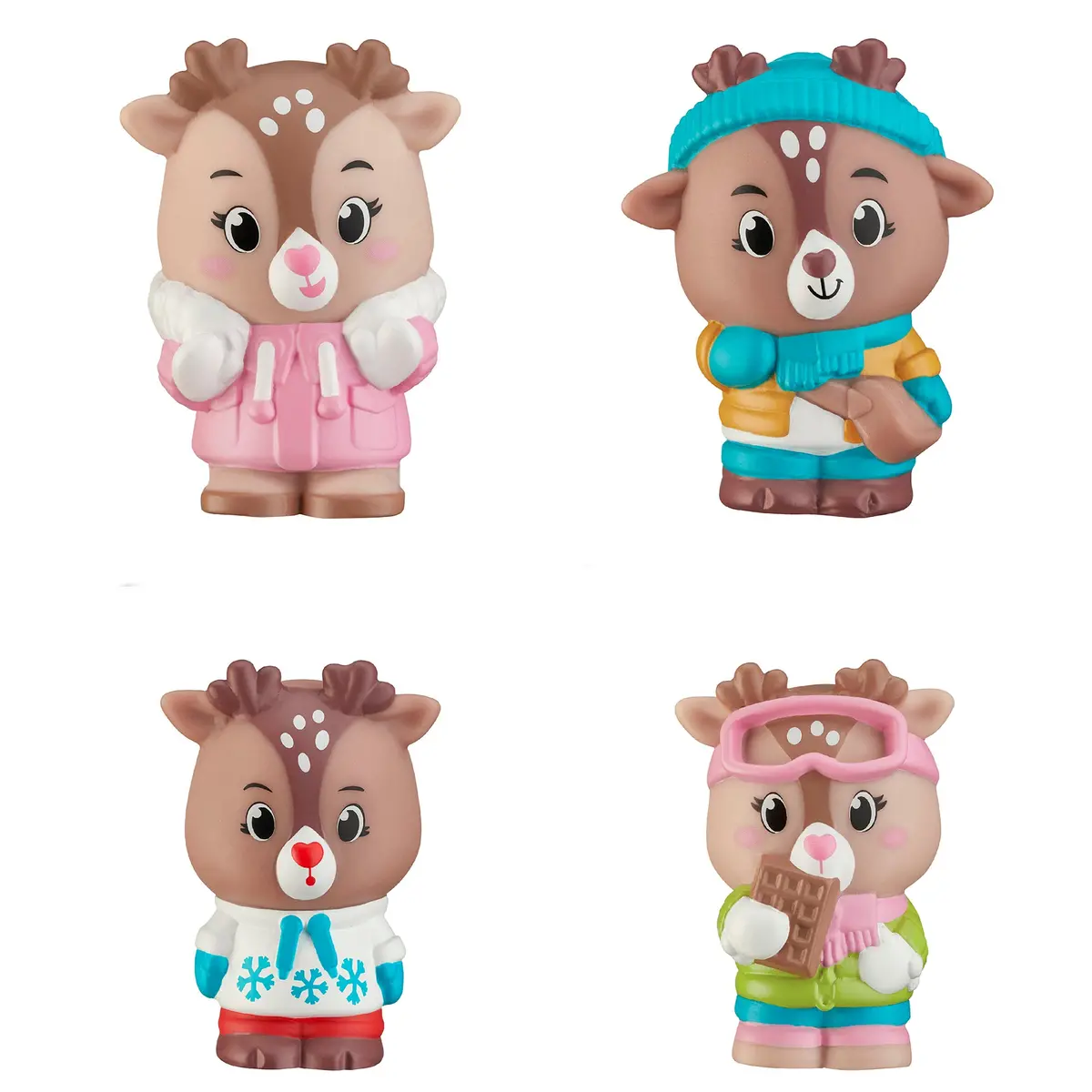 Timber Tots Gla Gla Reindeer Family 2 Inch Figurine Set 1
