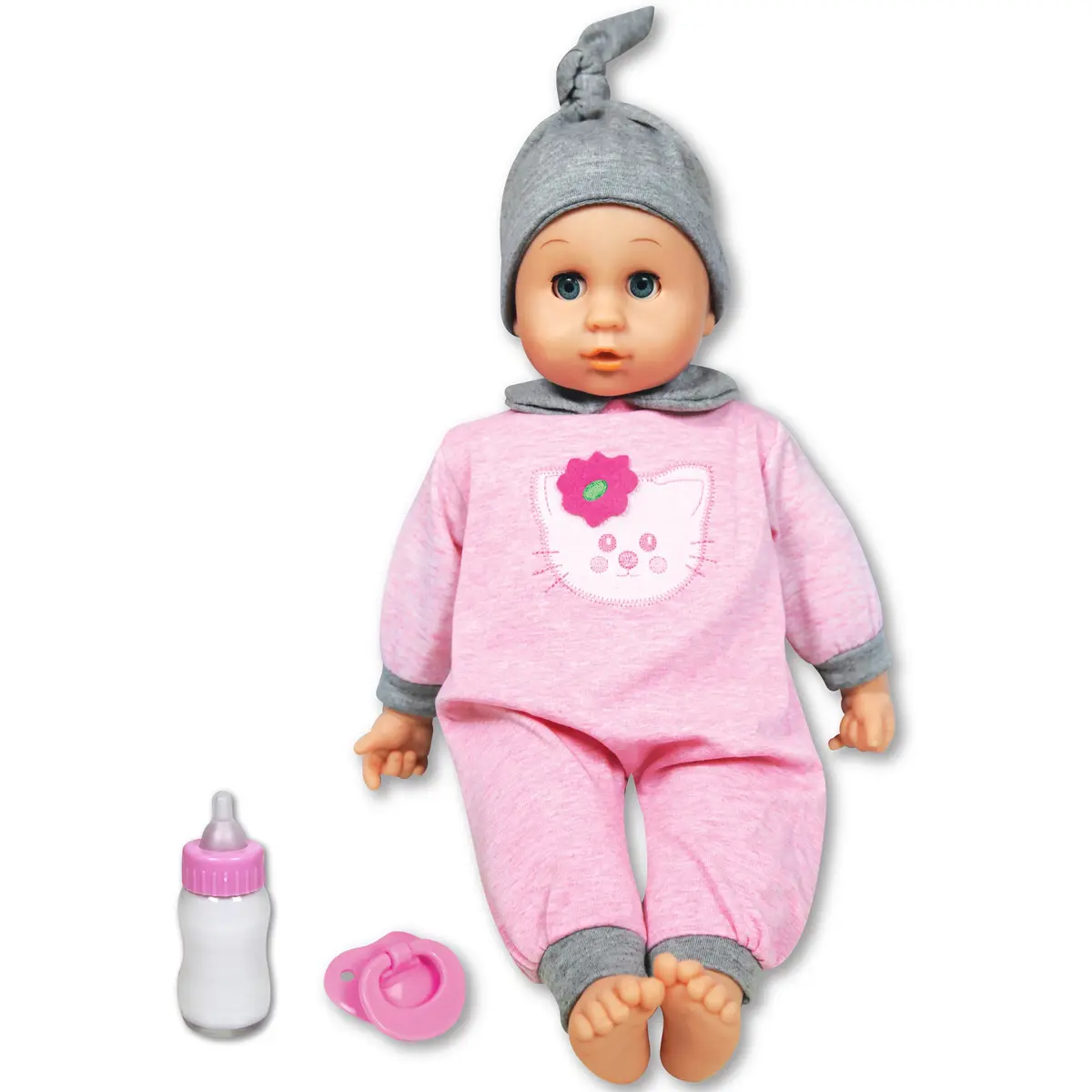 Lissi 16-Inch Interactive Baby Doll Cecilia - Pink Kitty Outfit 1
