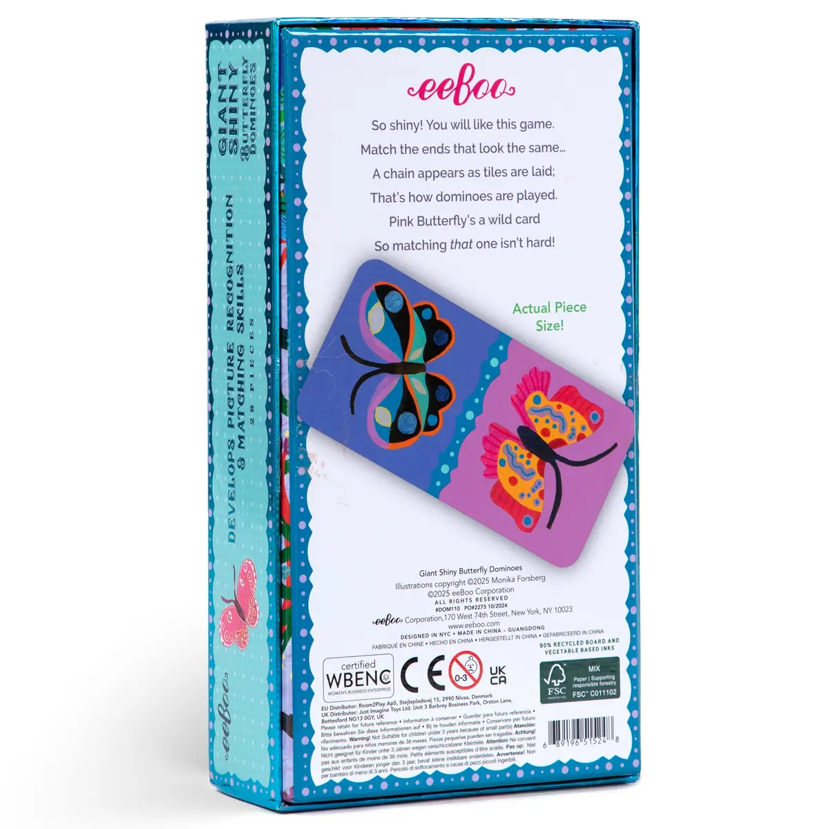 Monika Forsberg Giant Shiny Butterfly Dominoes Game 1
