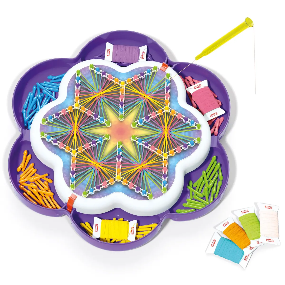 Quercetti Play Creativo String Art Mandala Craft Set - Colorful Design Fun 2