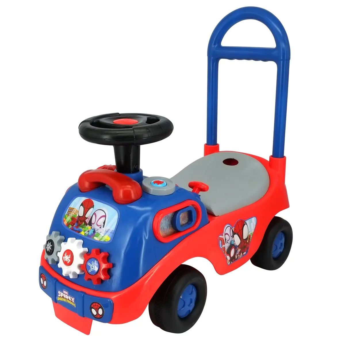 Kiddieland - Spidey Racer My First Activity Ride-On - Marvel Foot-To-Floor Toy 1