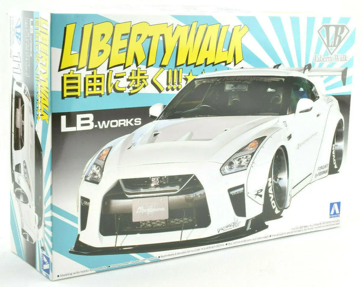 Aoshima Liberty Walk Lb Works Nissan R35 Gt-R 1.5 #11 1/24 Model Car Kit 05590 1