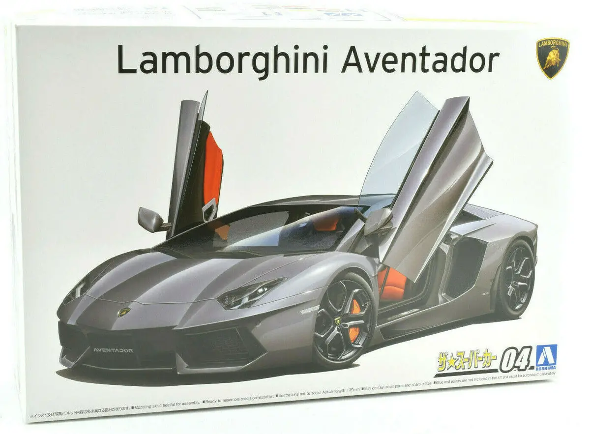 Aoshima 2011 Lamborghini Aventador Lp700-4 #04 1/24 Plastic Model Car Kit 05864 1