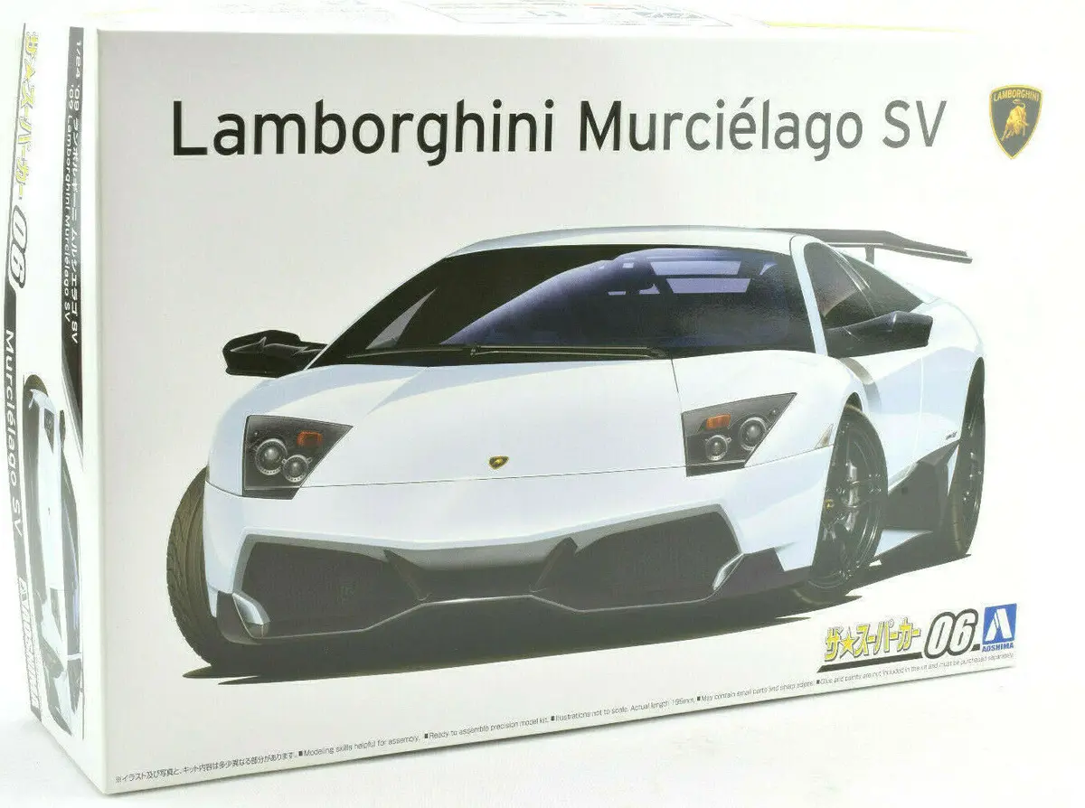 Aoshima 2009 Lamborghini Murcielago Lp670-4 Sv #06 1/24 Model Car Kit 05901 1