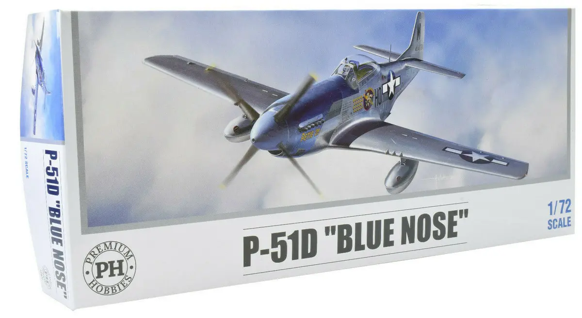 Premium Hobbies P-51D "Blue Nose" 1:72 Plastic Model Airplane Kit 126V 1