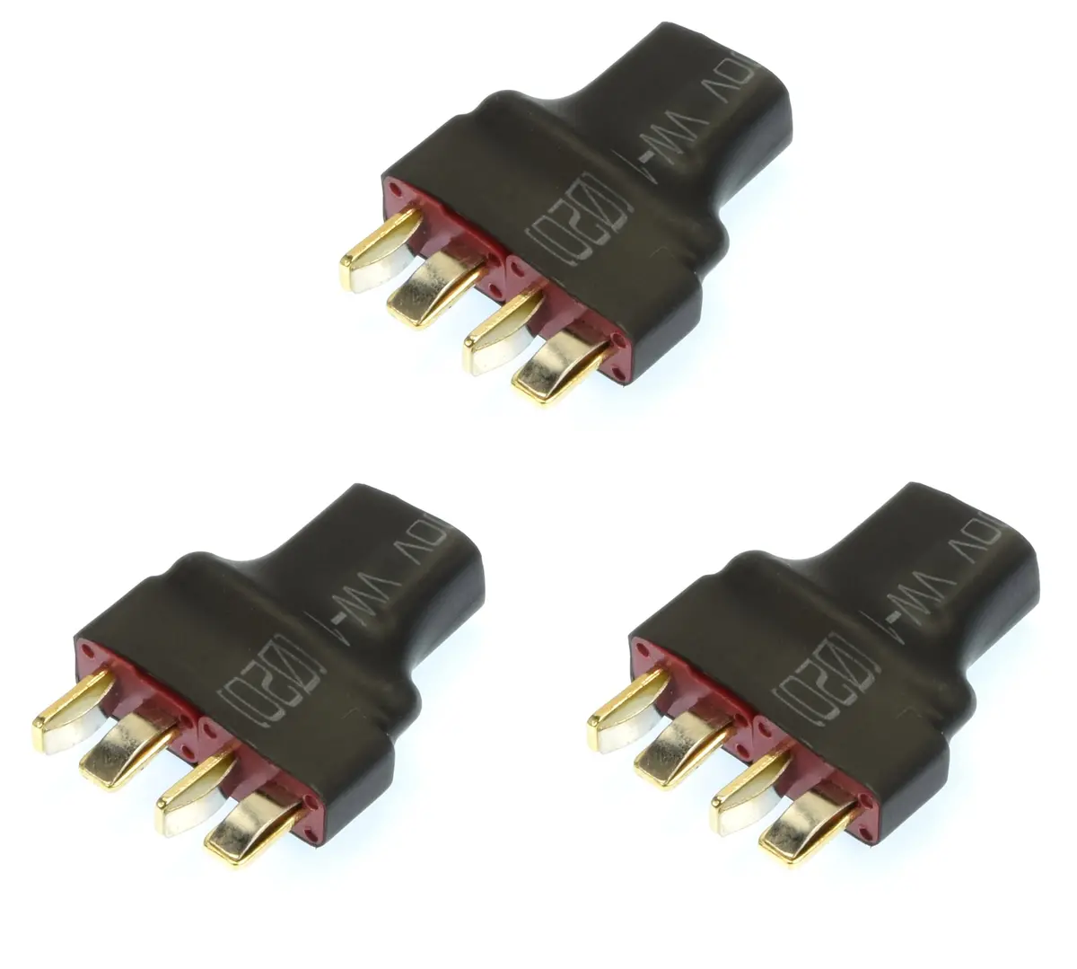 Apex Rc Products No Wire Ultra T Plug (Deans Style) Series Adapter Connector Plug - 3 Pack #1275 1