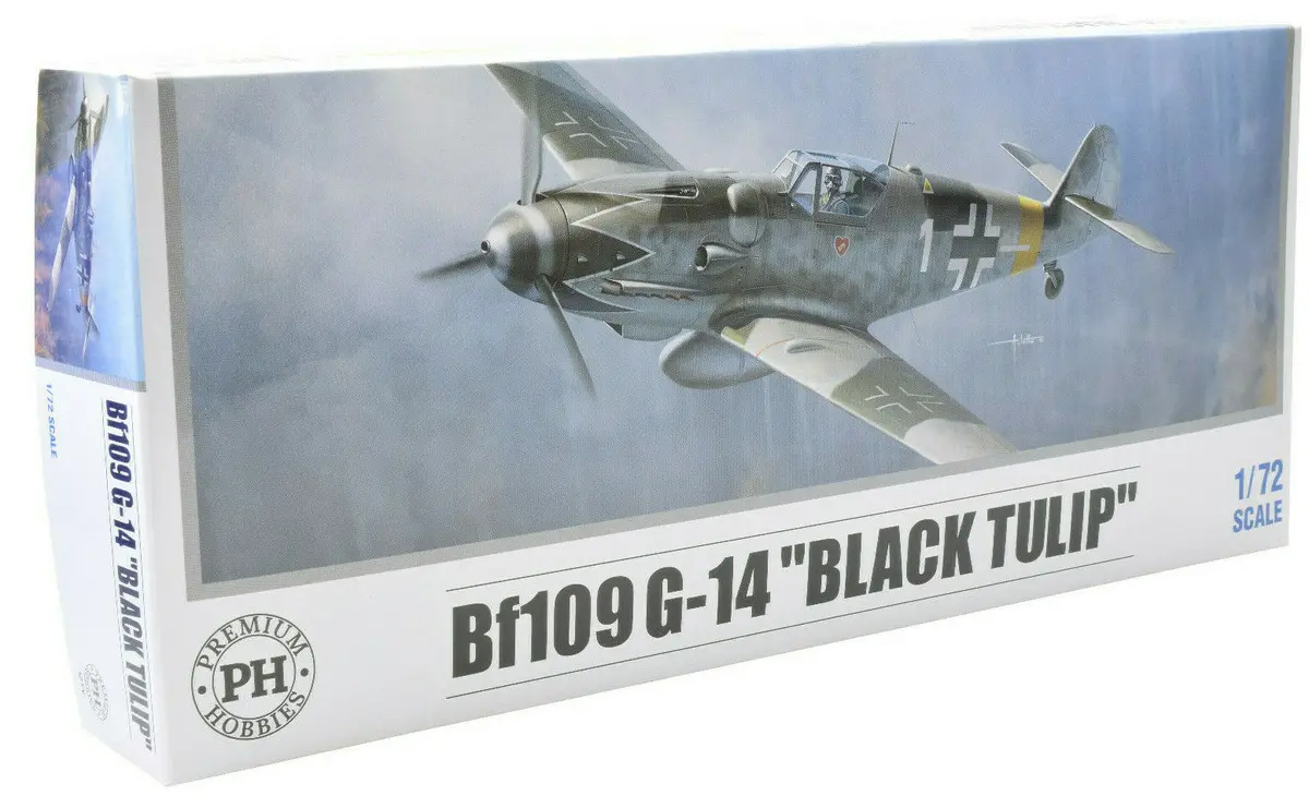 Premium Hobbies Bf 109 G-14 "Black Tulip" 1:72 Plastic Model Airplane Kit 127V 1