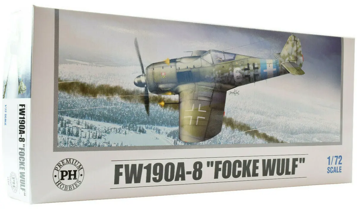 Premium Hobbies Fw190a-8 "Focke Wulf" 1:72 Plastic Model Airplane Kit 134V 1