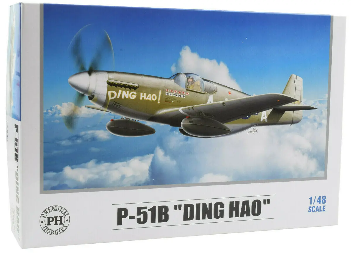 Premium Hobbies P-51B "Ding Hao" 1:48 Plastic Model Airplane Kit 136V 1
