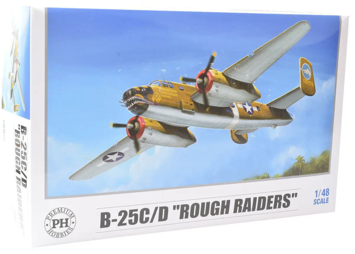 Premium Hobbies B-25C/D "Rough Raiders" 1:48 Plastic Model Airplane Kit 139V 1