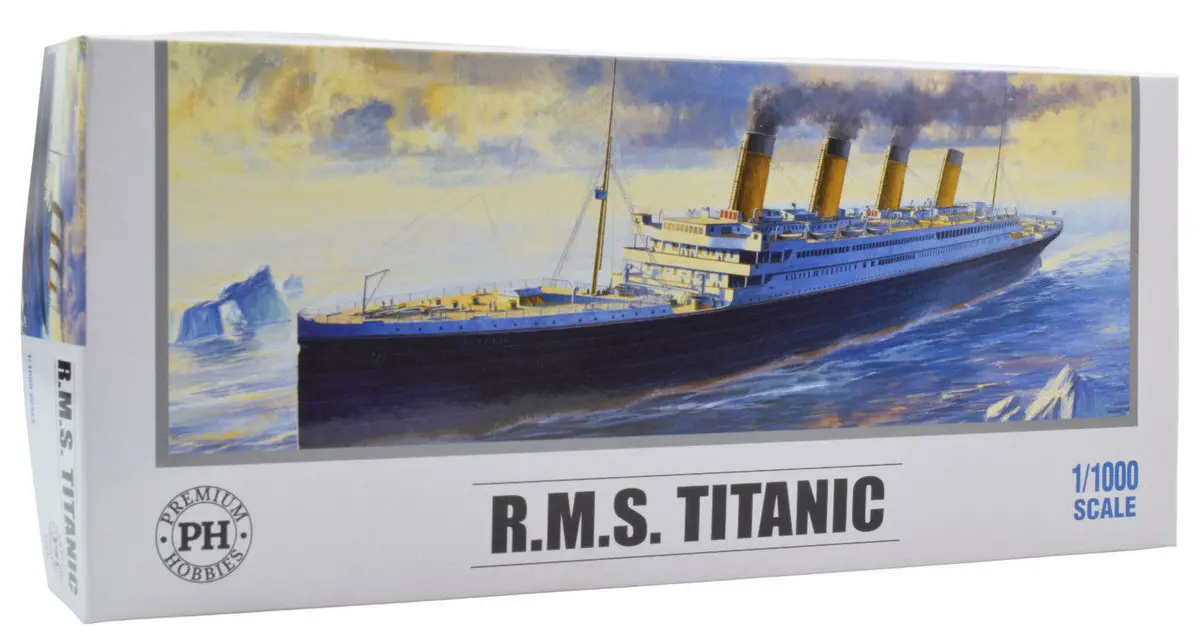 Premium Hobbies R.M.S Titanic W/ Colored Parts 1:000 Plastic Model Kit 310V 1
