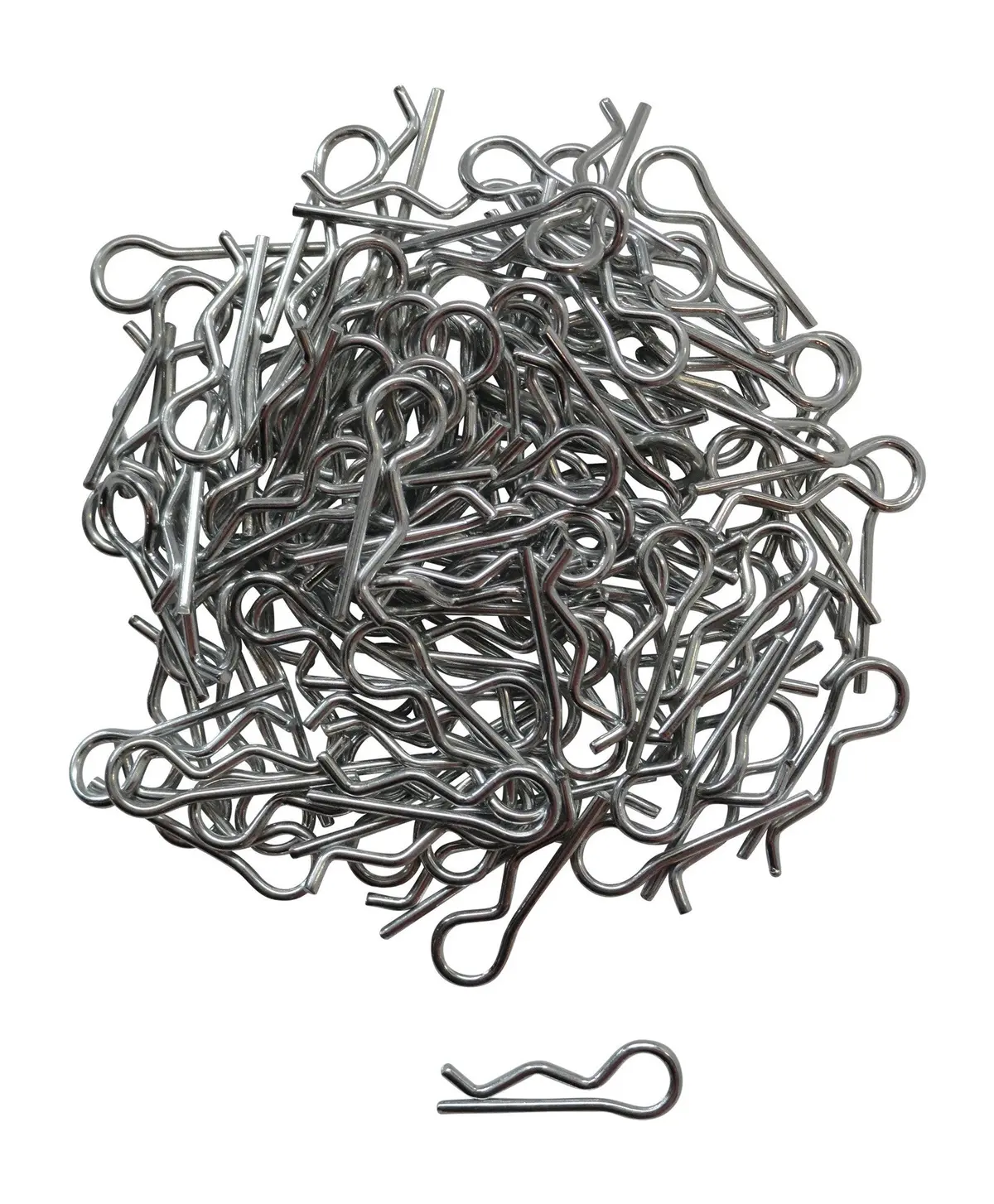Apex Rc Products 1/10 Medium Rc Galvanized Steel Body Clips - 100Pcs #4026 1