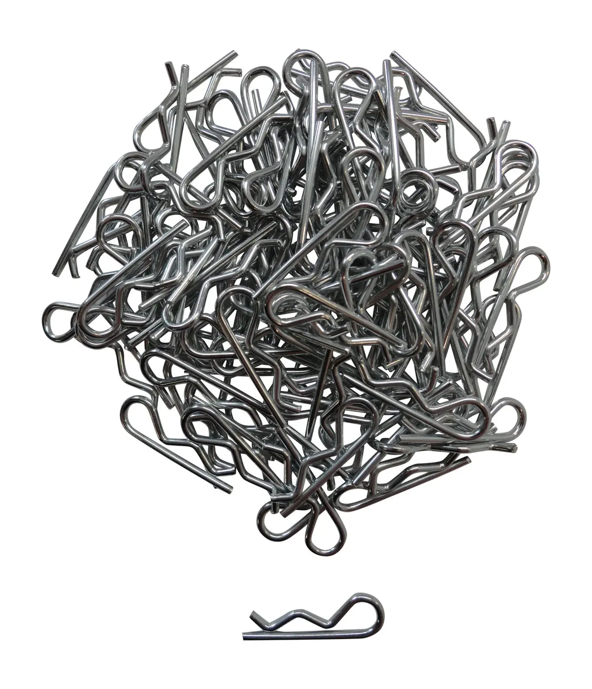 Apex Rc Products 1/10 Large Rc Galvanized Steel Body Clips - 100Pcs #4027 1