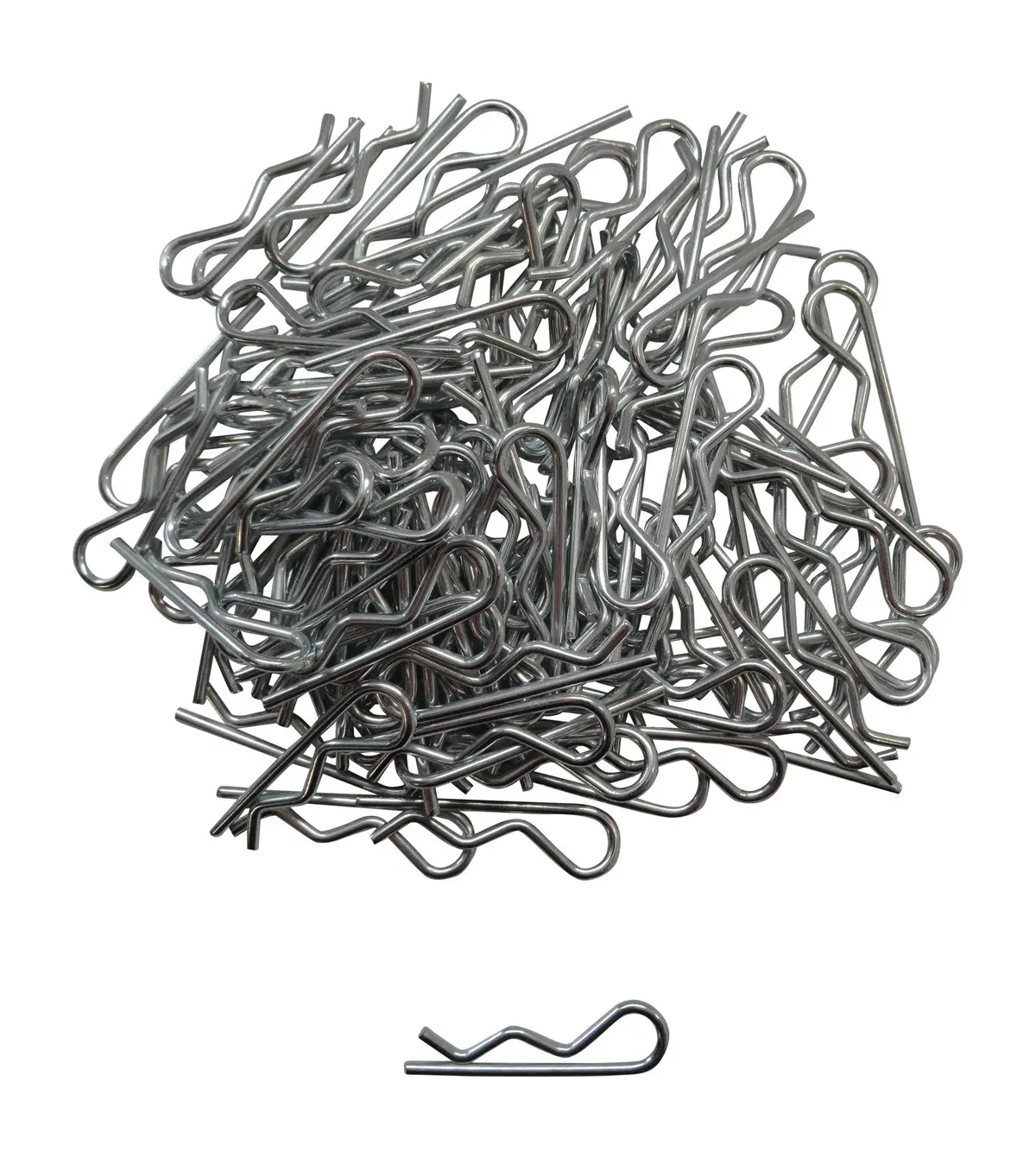 Apex Rc Products 1/8-1/5 Xl Rc Galvanized Steel Body Clips - 100Pcs #4028 1