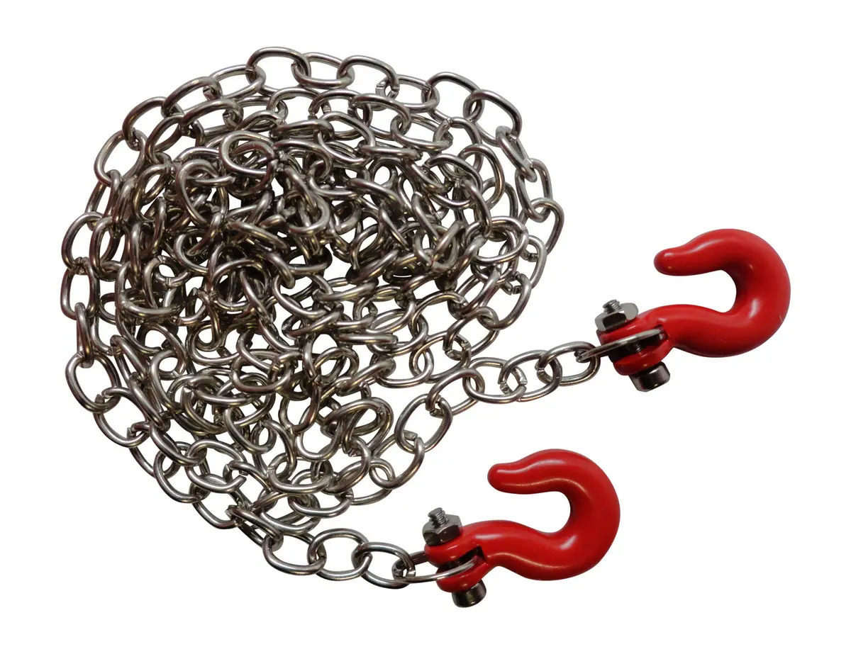 Apex Rc Products 1/10 Rc Rock Crawler 33" Scale Metal Chain W/ Hooks #4050 1