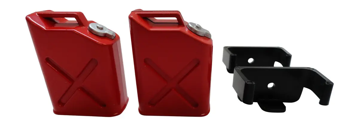 Apex Rc Products 1/10 Rc Rock Crawler Scale Red Jerry Gas Can Jug - 2 Pack #4052 1