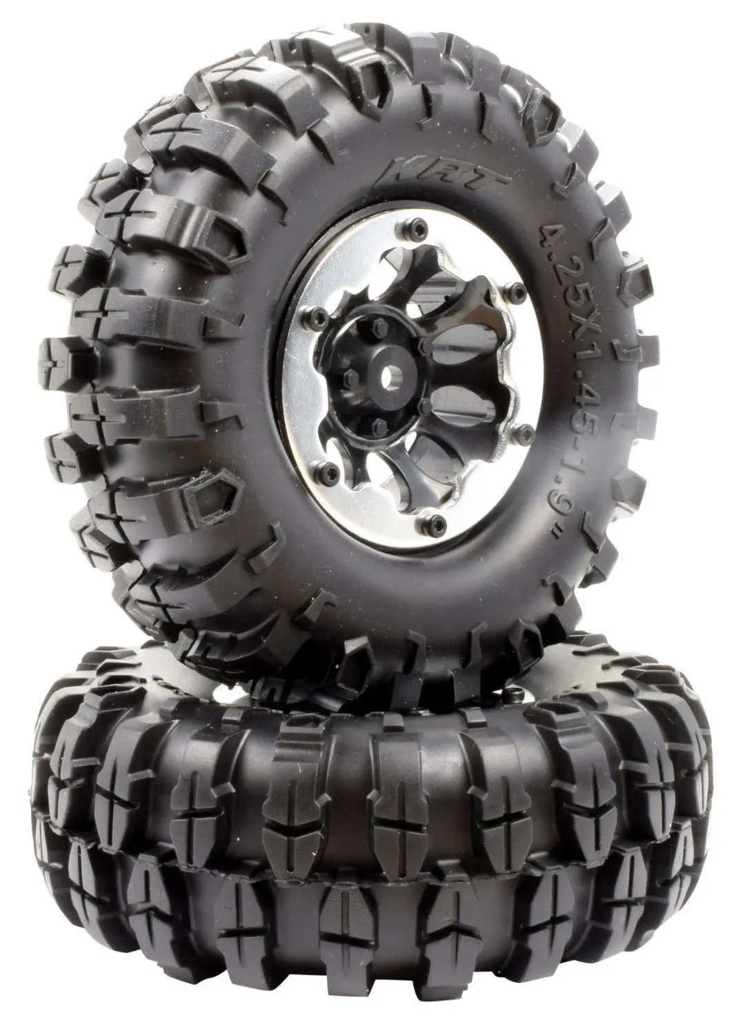 Apex Rc Products 1.9" Beadlock "K2" Wheels + 108Mm "Muncher" Crawler Tires #6155 1